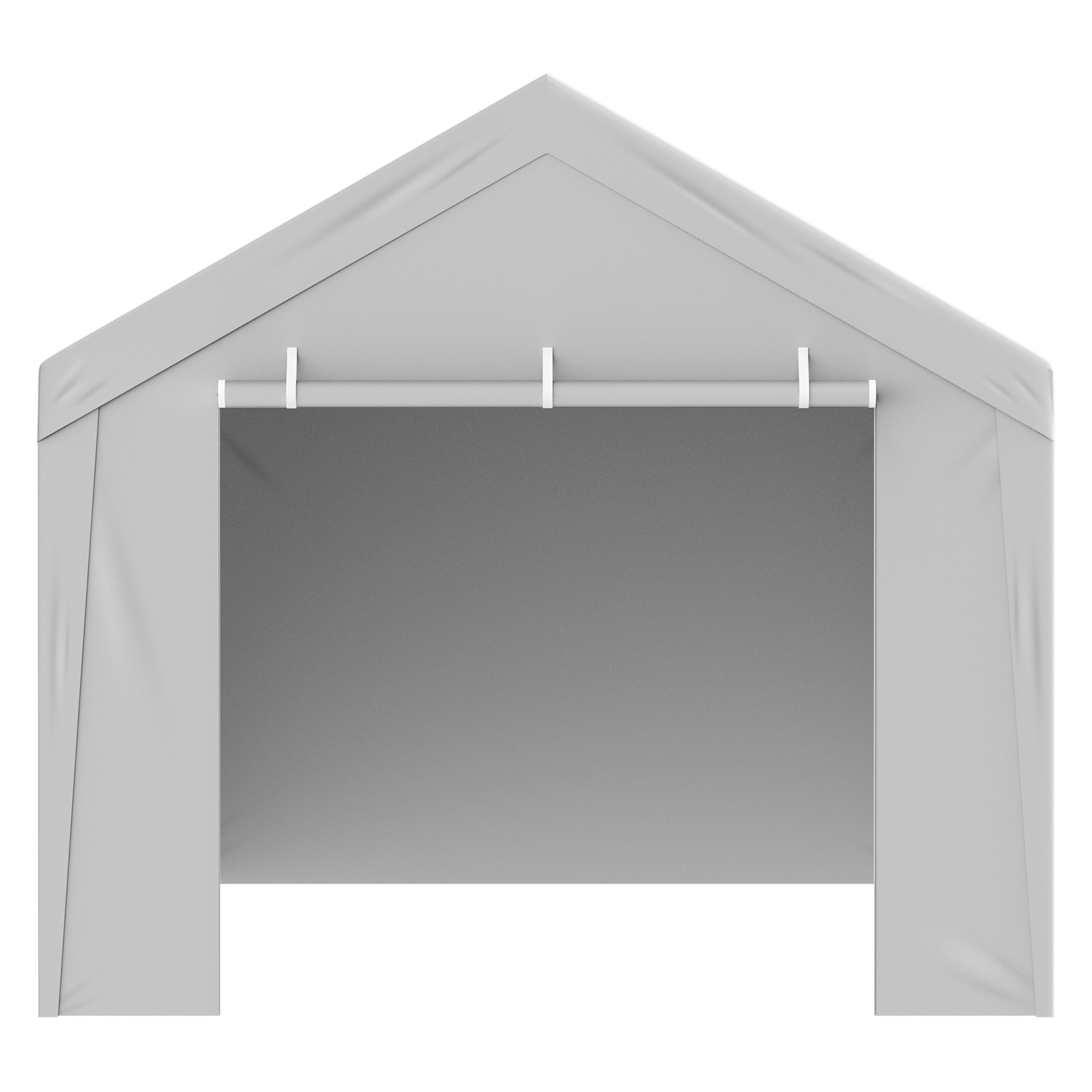 Carport Replacement Canopy Cover With Side Wall, Heavy-duty Tarp_voghion.com